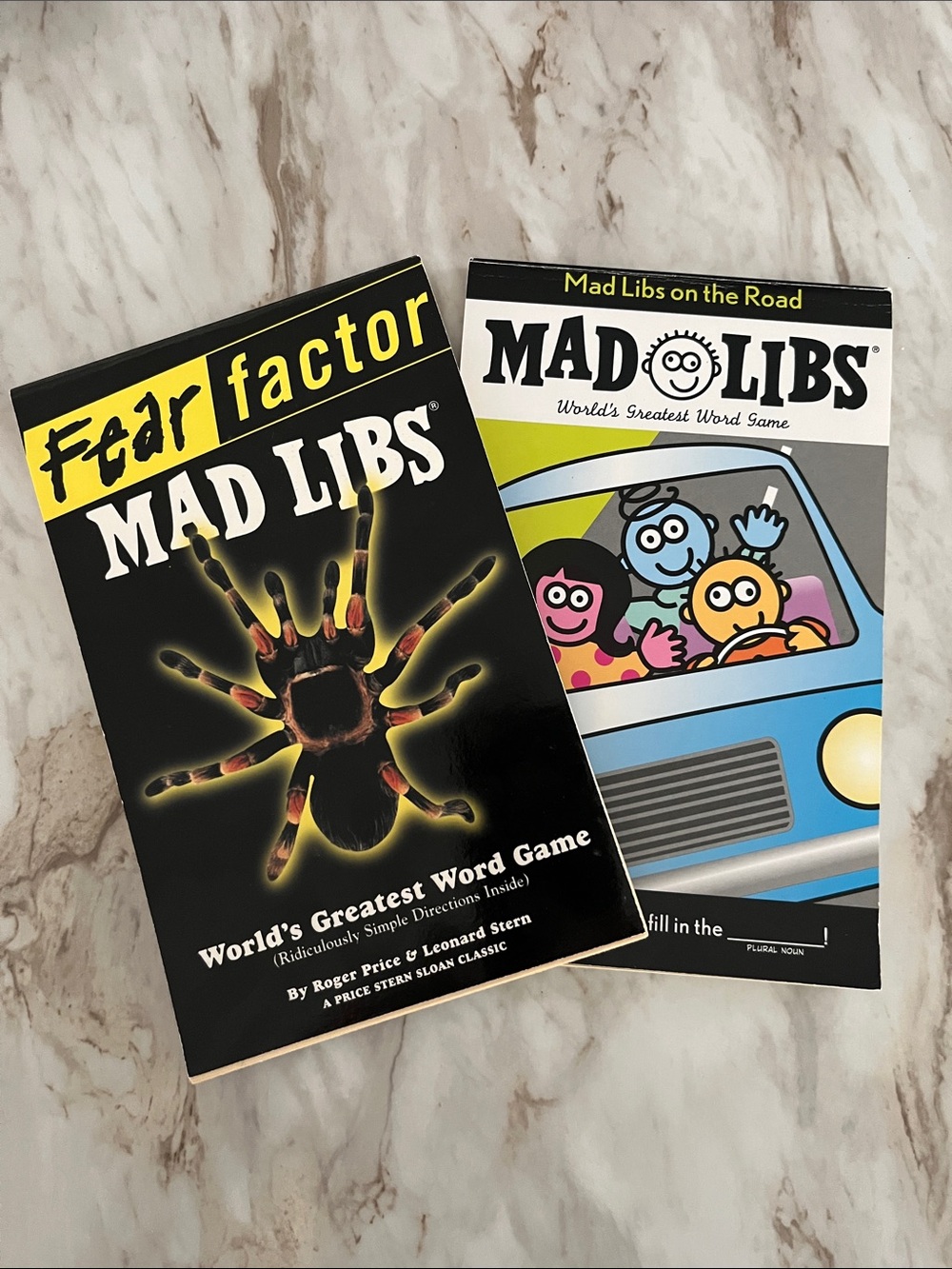 Fear Factor Mad Libs & Mad Libs On The Road Word Game Books